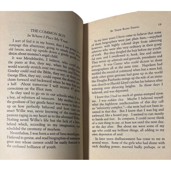 Vintage 1929 Book "Messages To Boys" Radio Friend By E.R. Gurney Morality HC Vtg - Picture 8 of 16